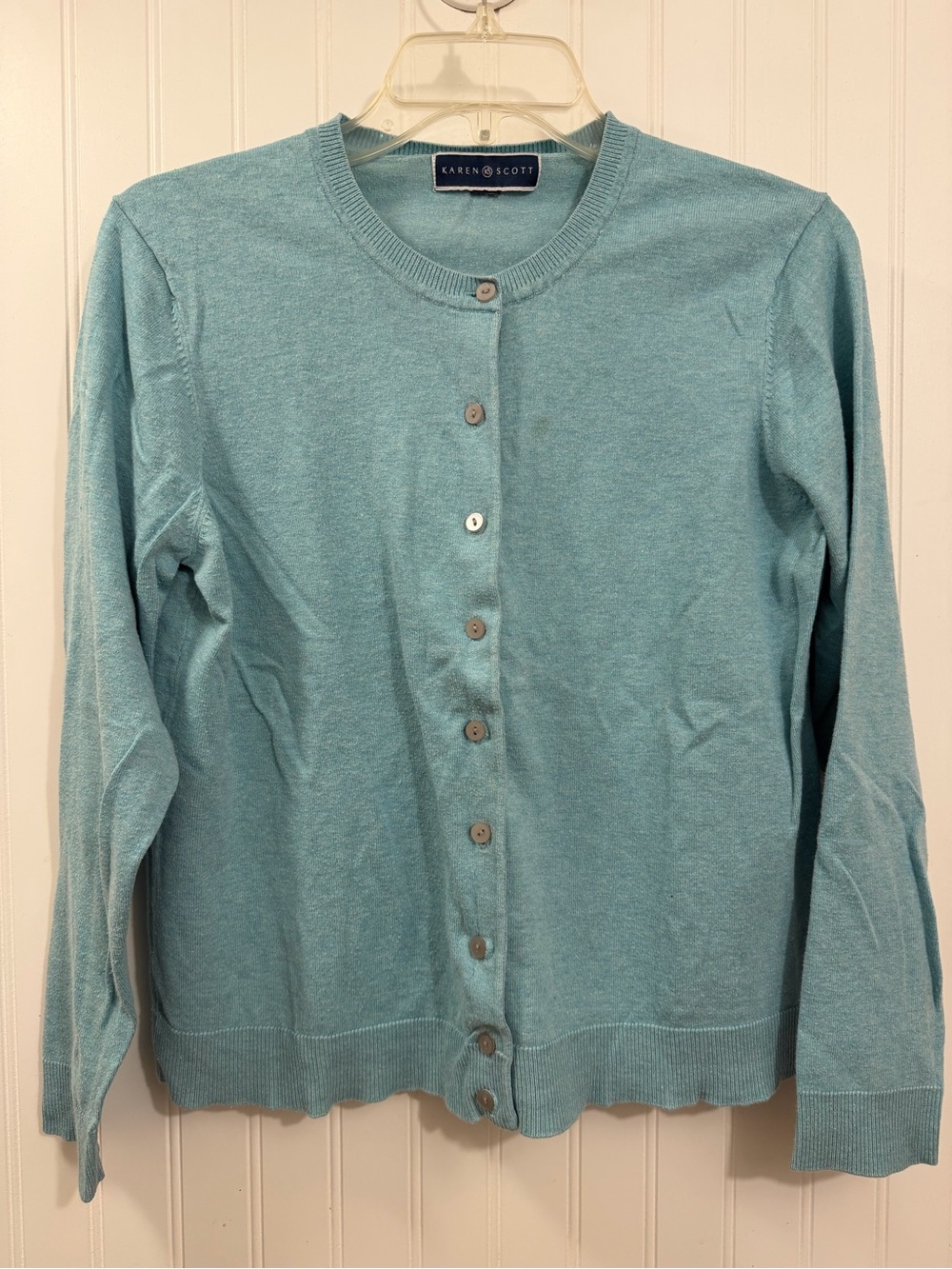 mint blue cardigan sweater